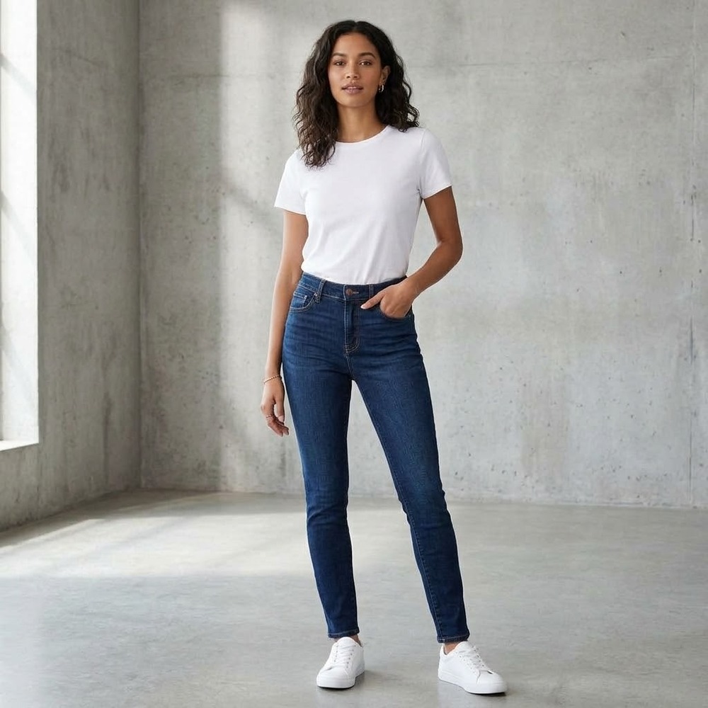 American Eagle Hi-Rise Jegging Women 10 Long Dark Indigo Stretch Denim Jeans